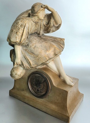 Jugendstil kaminuhr figur - kaminuhr,