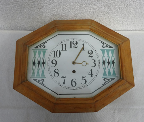 Alte uhr wanduhr jugendstil - uhr,