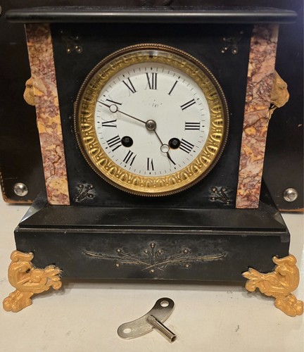 Alte schwere kaminuhr metall - schwere,