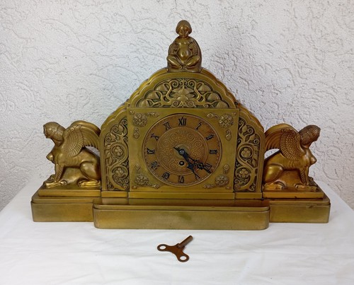 Antike bronze kaminuhr carl - bronze,