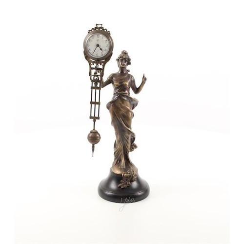 Bronze skulptur figuren - bronze, figuren-uhr