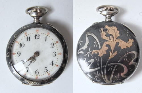 Jugendstil damentaschenuhr sil - damentaschenuhr,