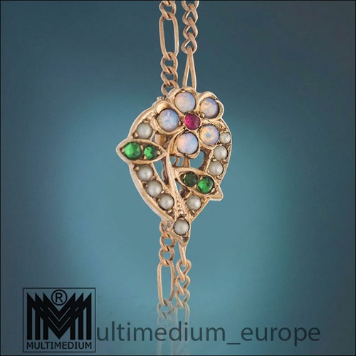 Antike jugendstil uhrkette - jugendstil,