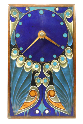 Jugendstil emaille uhr wien - emaille,